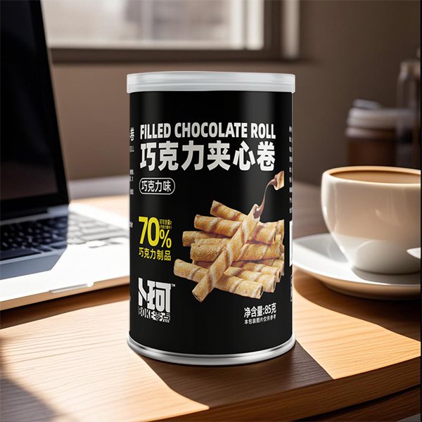 Chocolate filled wafer 70% dark chocolate flavor