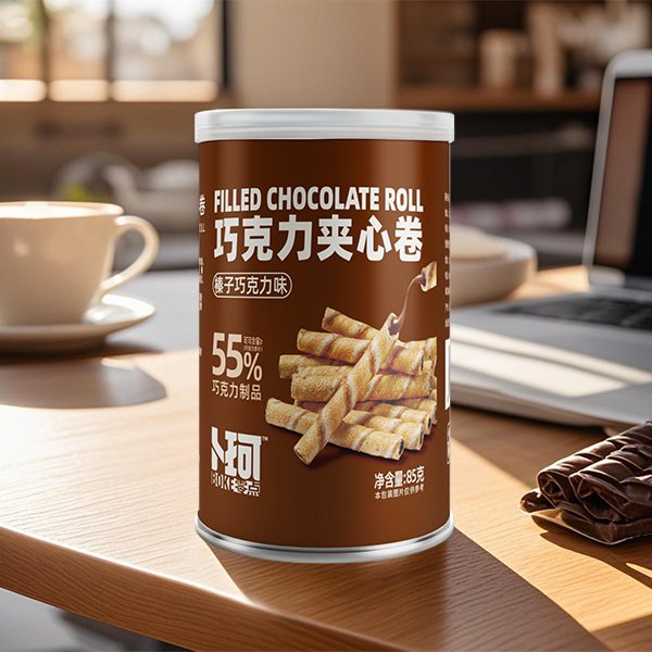 Chocolate filled wafer hazelnut flavor
